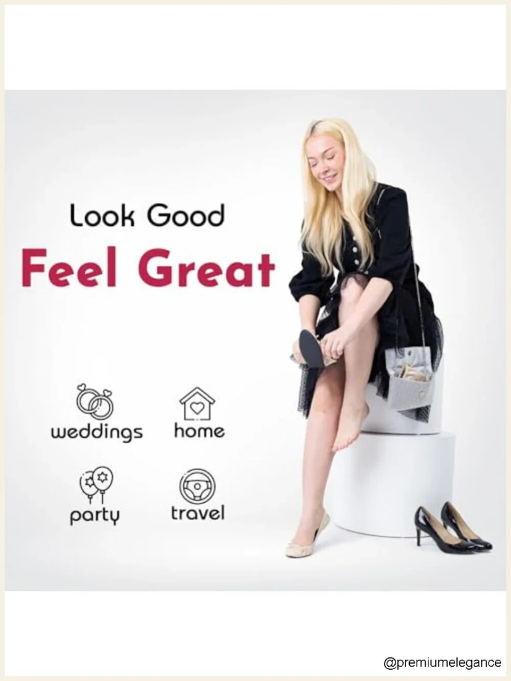 Foldable Flats for Women, Comfortable Ballet Shoes for Weddings & Travel